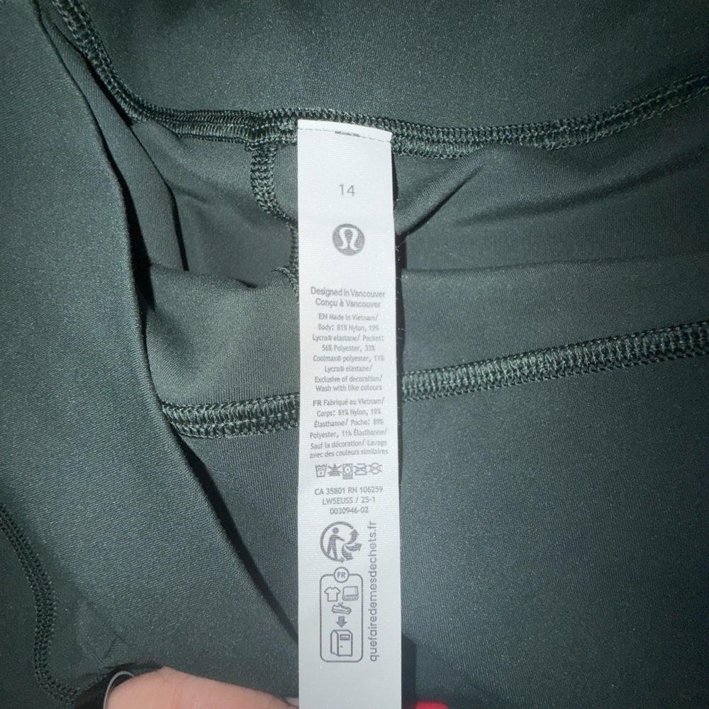LULULEMON Align Mini Flare Leggings *Regular - Rainforest Green 30” Length Sz 14 - Picture 13 of 13